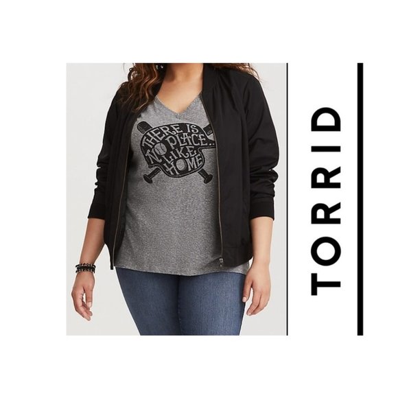 torrid Tops - Torrid graphic baseball tee slim fit(257)